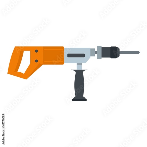 Electric drill, perforator icon isolated