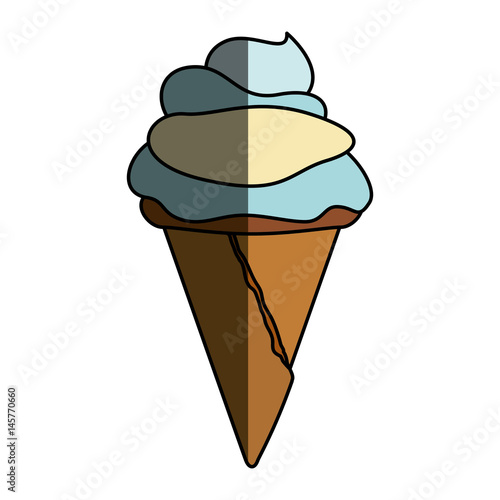 Delicious ice cream icon vector illustration graphic design
