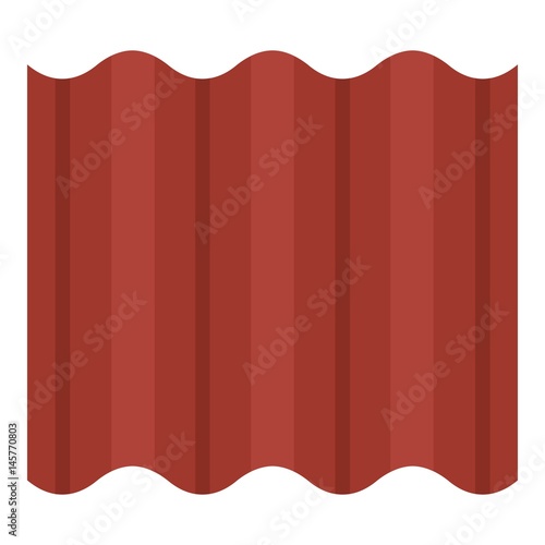 Tableau sur toile Steel colored goffered plate for roof icon
