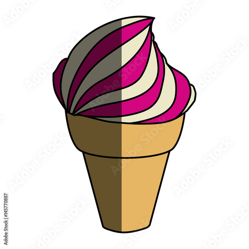 Delicious ice cream icon vector illustration graphic design