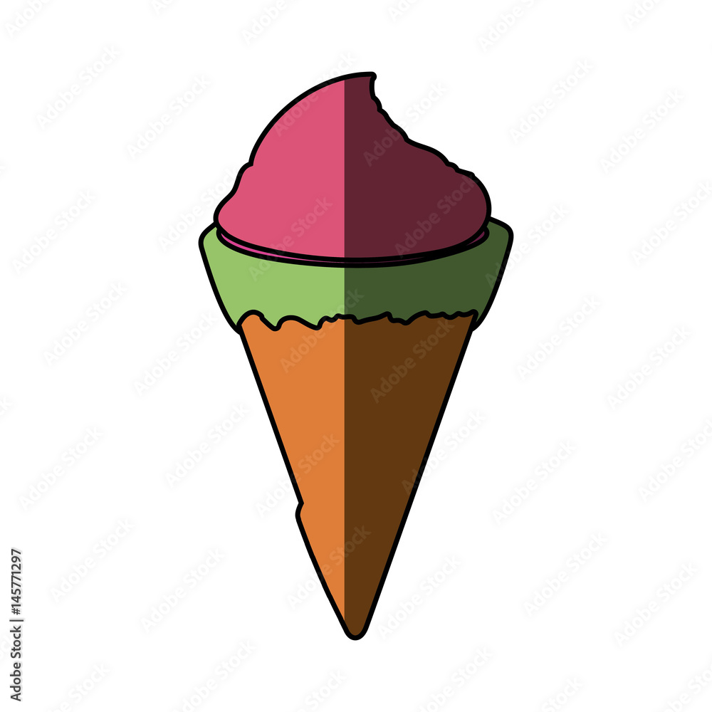 Delicious ice cream icon vector illustration graphic design