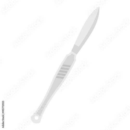Steel scalpel icon isolated