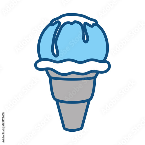 Delicious ice cream icon vector illustration graphic design