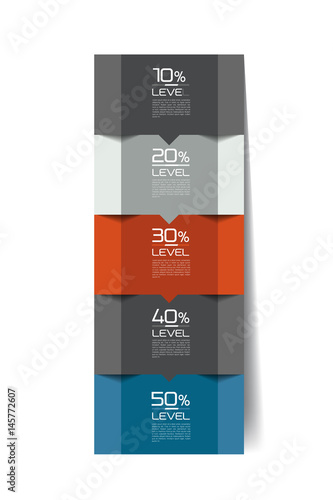 Infographics Elements. Square tab, flowchart, box diagram.