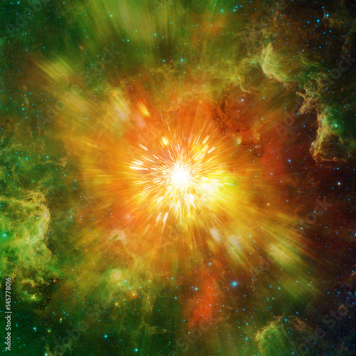 Big explosion in space and relic radiation. Elements of this image furnished by NASA (http://www.nasa.gov/)