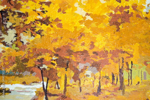 Autumn landscape painting