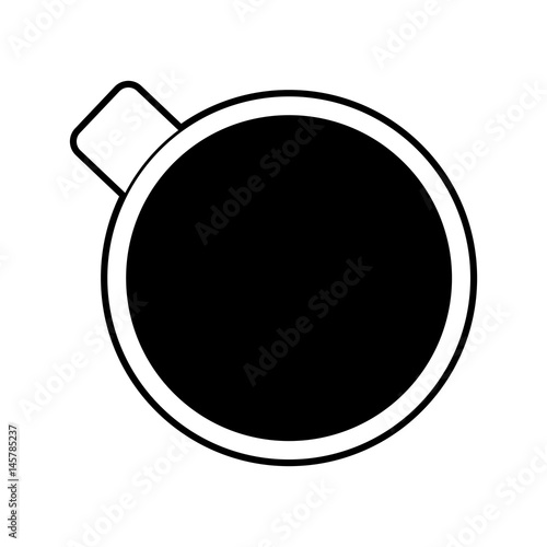 cup or mug topview icon image vector illustration design 