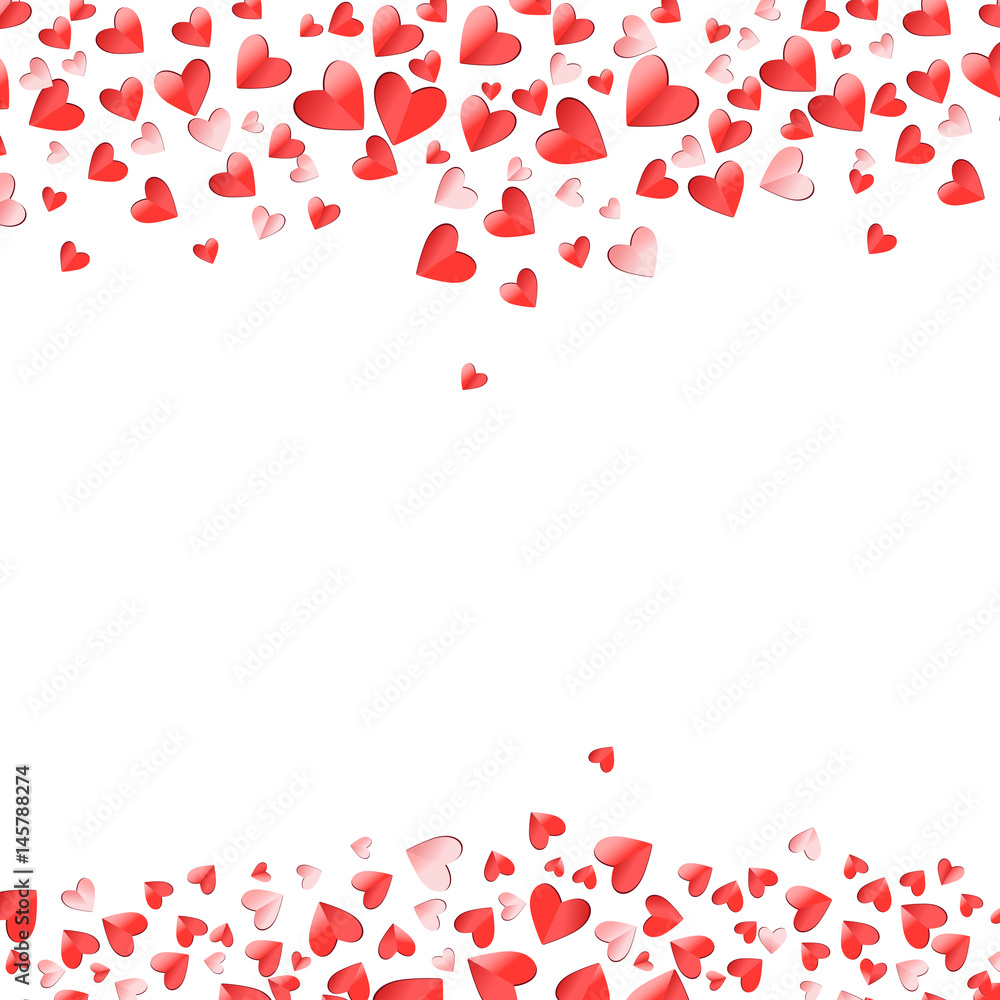 Heart shape pink and red vector Valentines Day