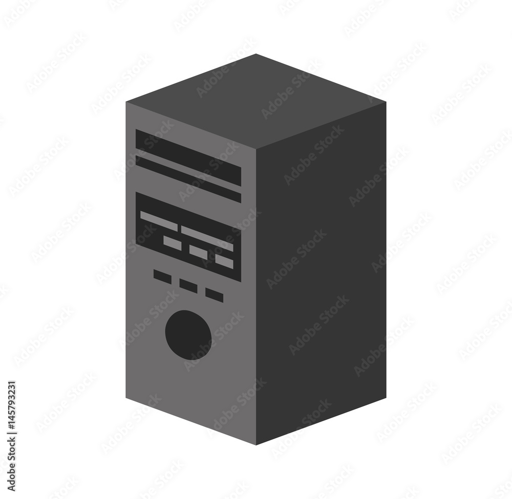 Obraz premium tower server isolated icon vector illustration design