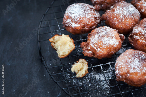 Fresh delicious homemade warm apple fritters