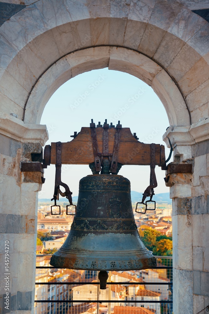 Obraz premium Bell at Pisa Leaning Tower Italy