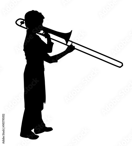 Female playing trombone