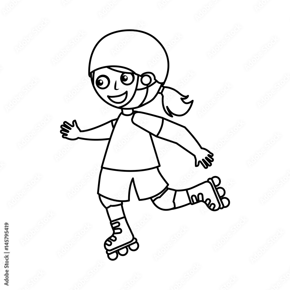 little skater avatar icon vector illustration design little skater avatar icon vector illustration design
