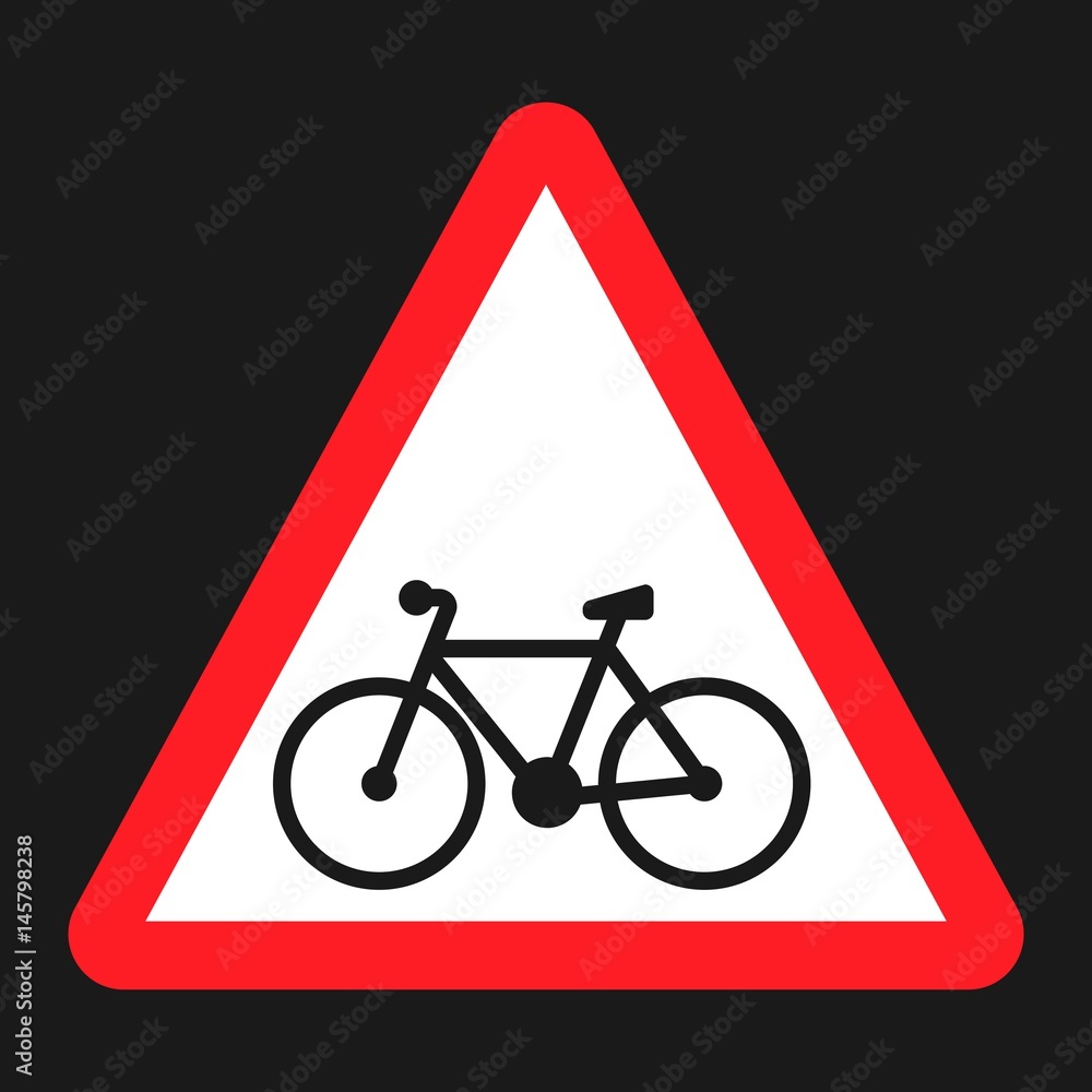 Bicycle and bike lane sign flat icon, Traffic and road sign, vector graphics, a solid pattern on a black background, eps 10 Bicycle and bike lane sign flat icon, Traffic and road sign, vector graphics, a solid pattern on a black background, eps 10