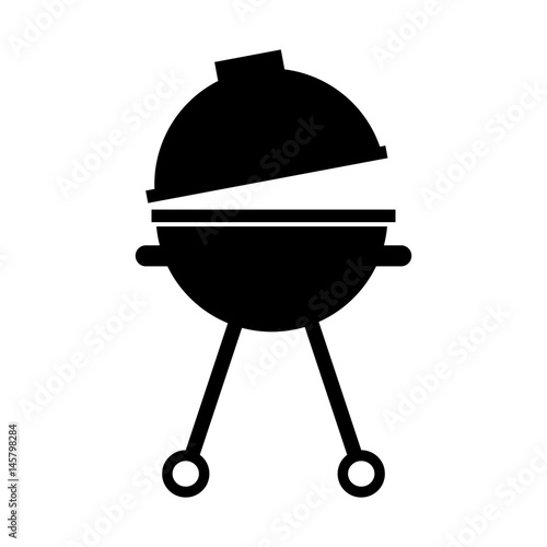 grill silhouette isolated icon vector illustration design