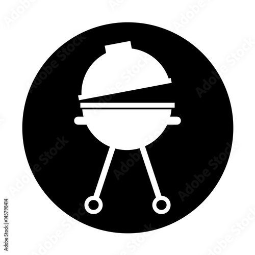 grill silhouette isolated icon vector illustration design