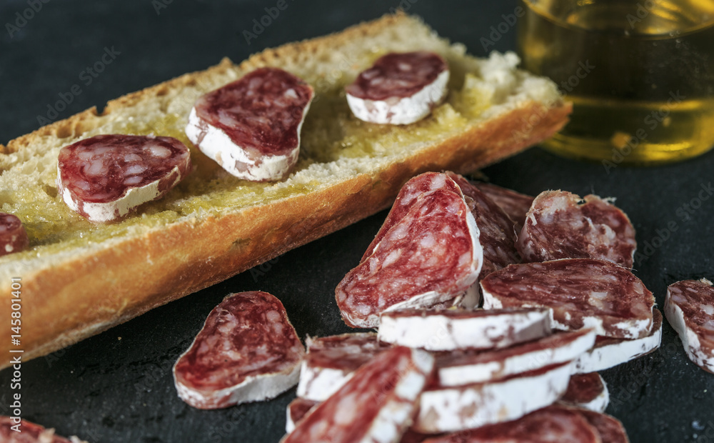 Bread and sausage Bread and sausage