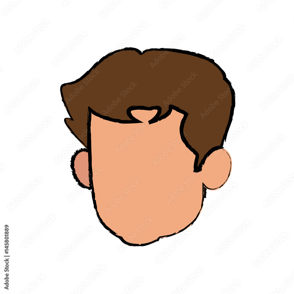 head faceless male avatar drawing vector illustration head faceless male avatar drawing vector illustration