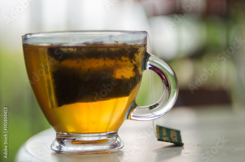 Green Tea in Glass Cup