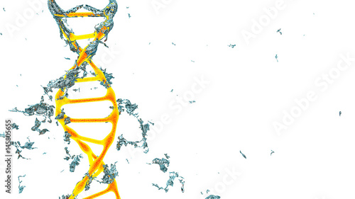 Fényképezés Chromosome . 3D render isolated