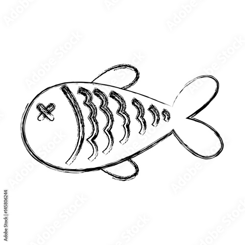 fish nutritive food isolated icon vector illustration design