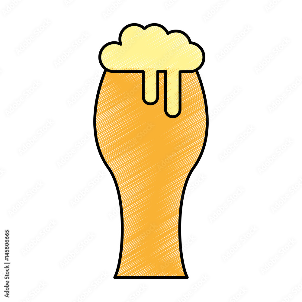 fresh beer in glass isolated icon vector illustration design fresh beer in glass isolated icon vector illustration design