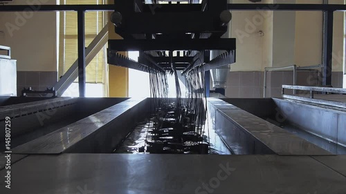 Metal washing. Galvanic bath.