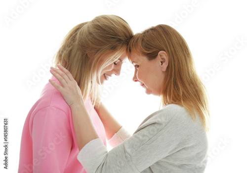 Young woman with her mother...