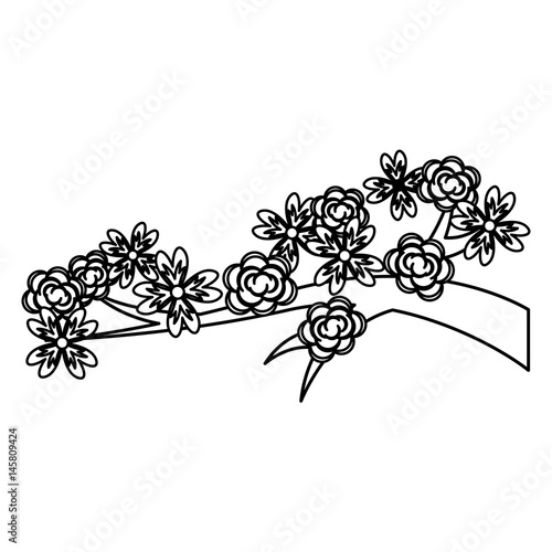 tree branch floral icon vector illustration design