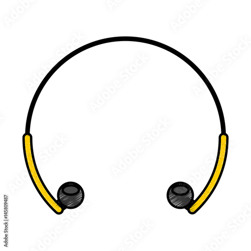 earphones audio isolated icon vector illustration design