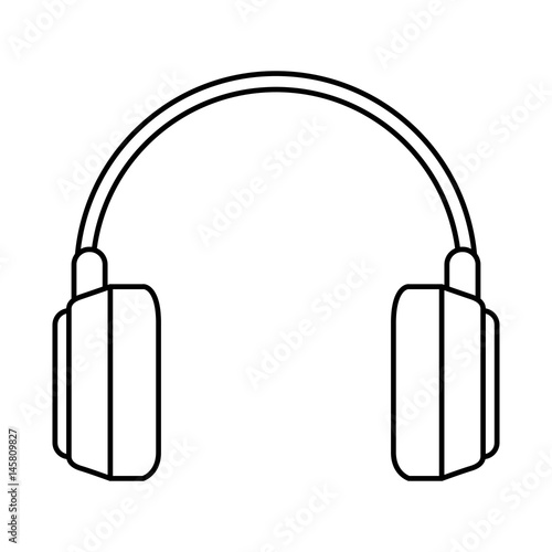 earphones audio isolated icon vector illustration design