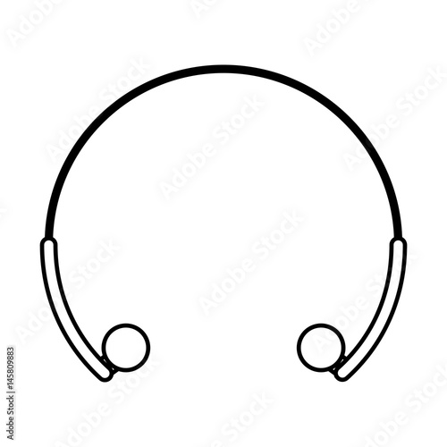 earphones audio isolated icon vector illustration design