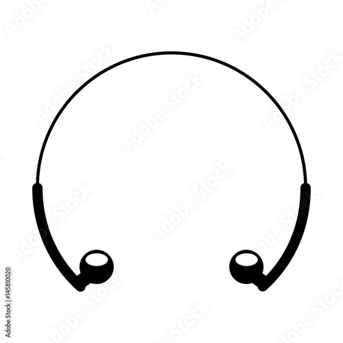 earphones audio isolated icon vector illustration design