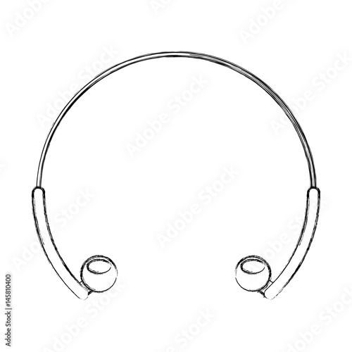 earphones audio isolated icon vector illustration design