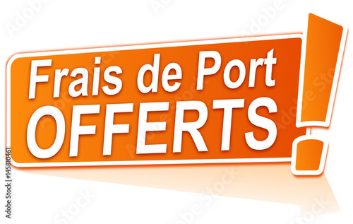 frais de port offerts sur étiquette orange