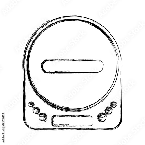 diskman music player icon vector illustration design