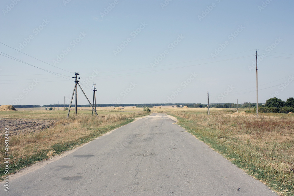 Countryside road. Countryside road.
