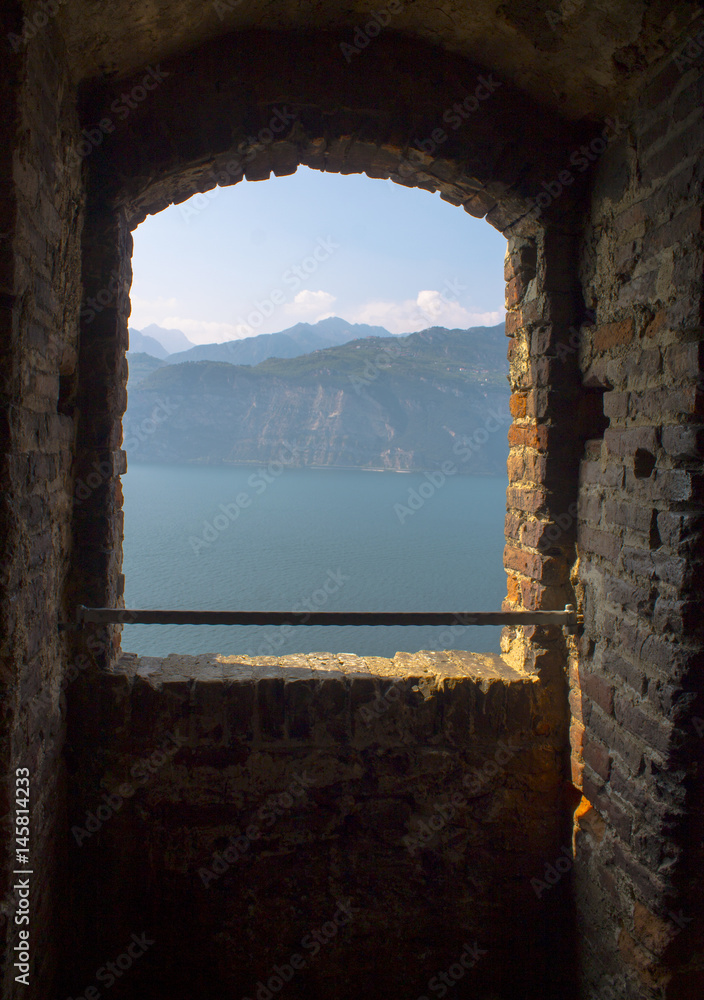 View from the window of the Scaliger's Castle Italy