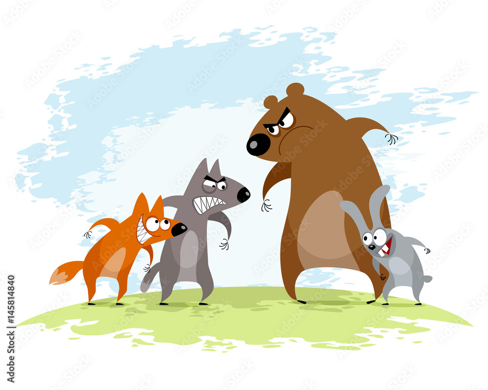 Four animals conflict Four animals conflict