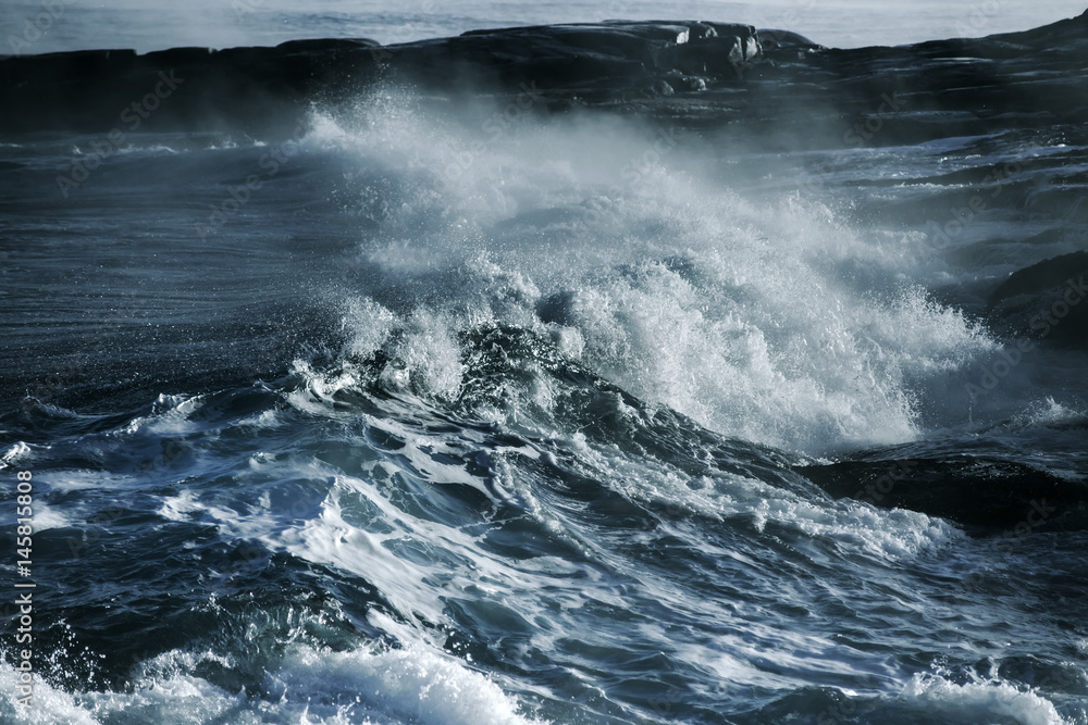 Barents Sea in Arctic Ocean. Kola Peninsula, Russia Barents Sea in Arctic Ocean. Kola Peninsula, Russia