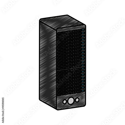 tower server isolated icon vector illustration design
