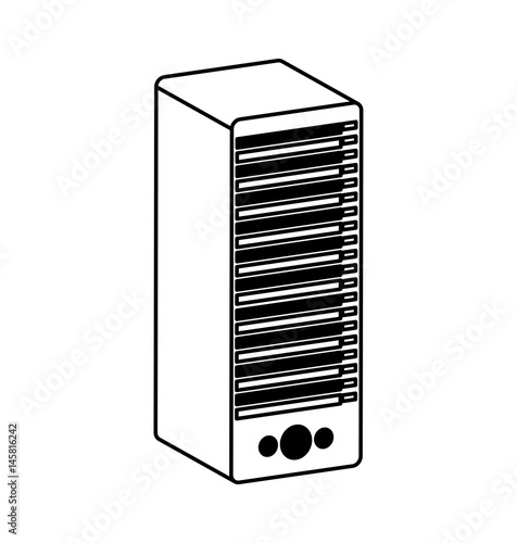 tower server isolated icon vector illustration design