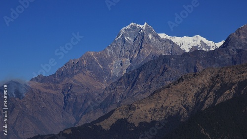 Nilgiri, high mountain in Nepal. View from Mohare Danda.  © u.perreten