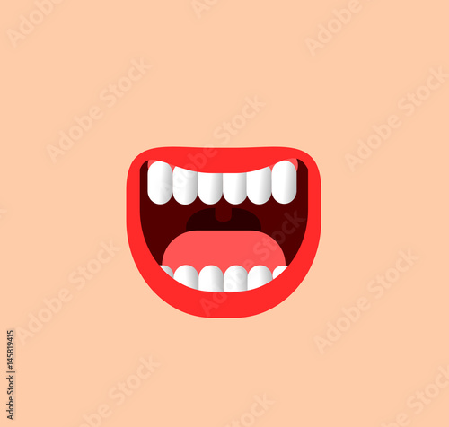 Funny illustration of a smiling mouth