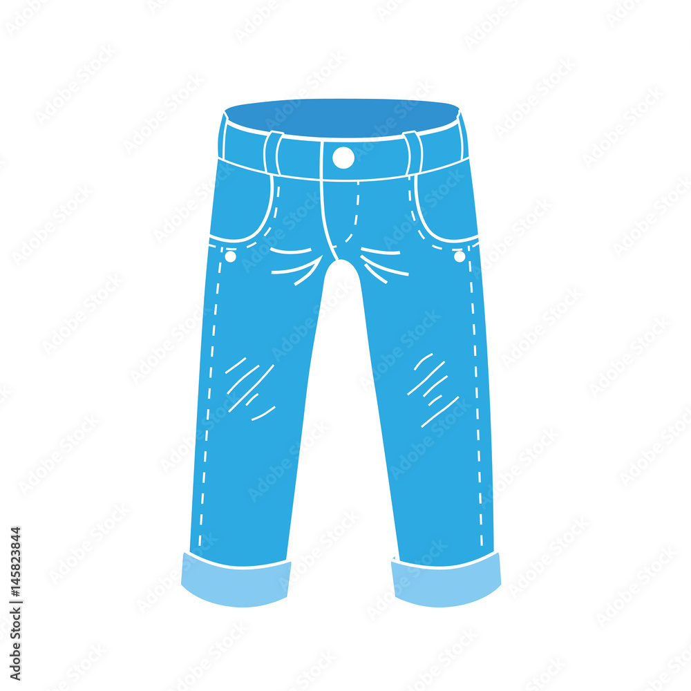 Blue jeans icon isolated. Blue jeans icon isolated.