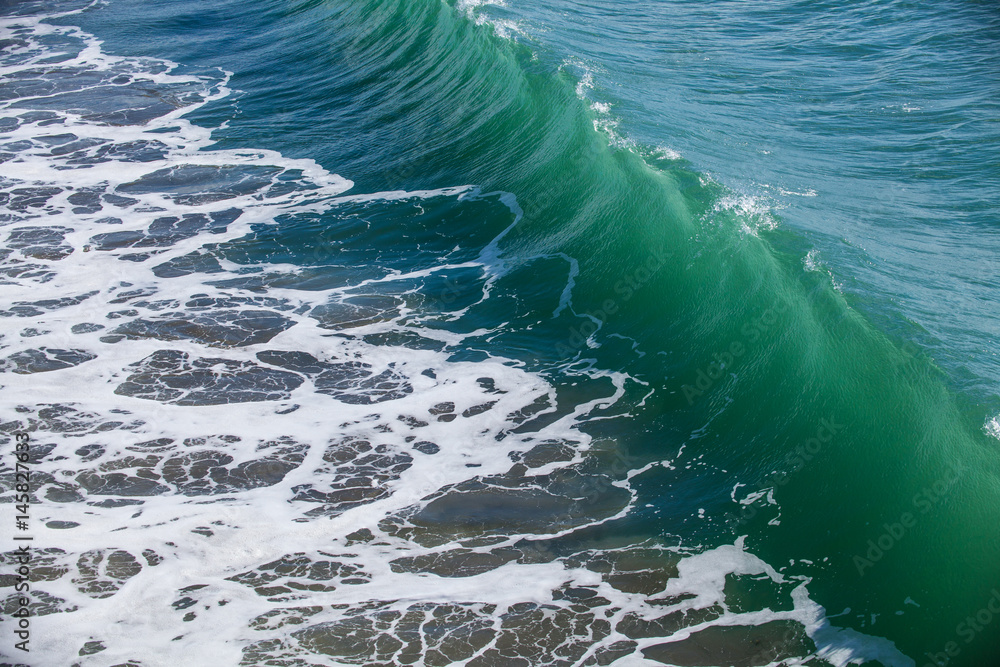 breaking waves at San Simeon, California