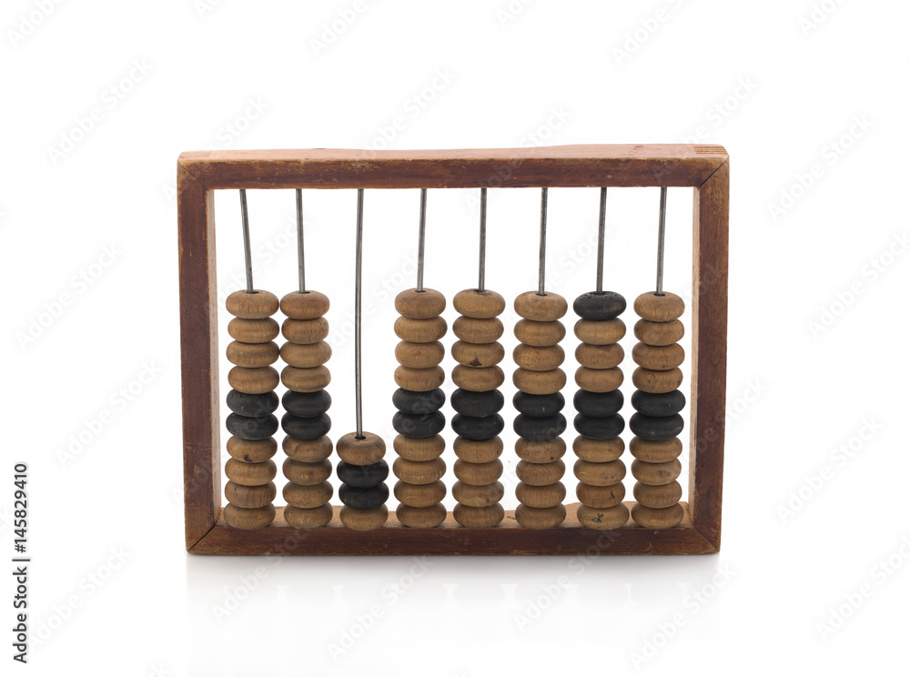 Abacus wooden old on a white background. Isolated Abacus wooden old on a white background. Isolated