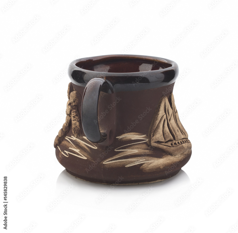 Decorative cup for coffee on a white background Decorative cup for coffee on a white background