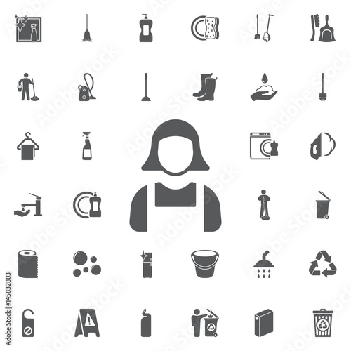 Maid icon illustration isolated vector sign symbol.