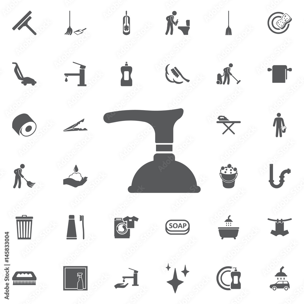 Toilet Plunger Icon. Toilet Plunger Icon.